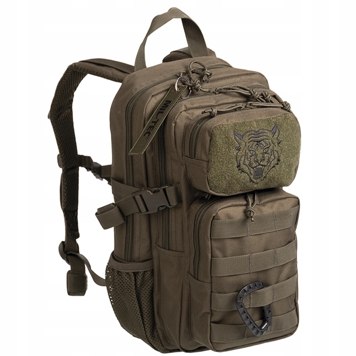 Deťský batoh Mil-Tec Assault 14 l – Olive, dvojkomorový